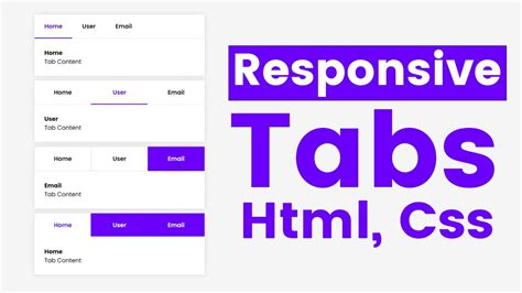 How To Create Responsive Tabs Using Html Css Tabs With Nice