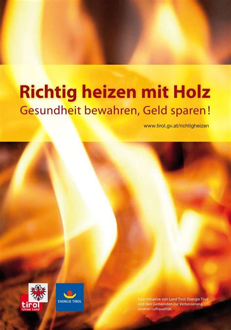 Richtig Heizen Mit Holz Energie Tirol