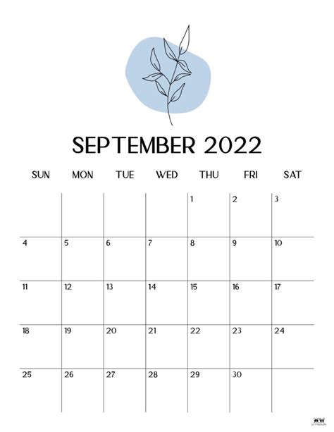 September 2022 Calendars 50 Free Printables Printabulls 48 Off