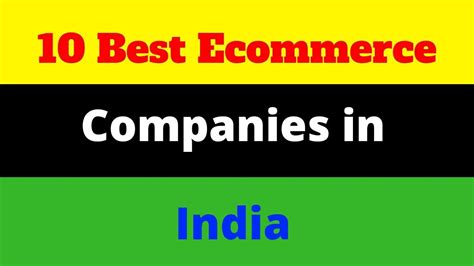 Top 10 Best Ecommerce Companies In India Youtube