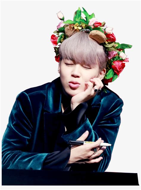 Cute Kpop Jimin Park Korean Green Flowers Png Bst Bts Jimin Png Blood ...