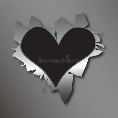 Bullet Hole in the Form of Heart Vector Illustration Stock Vector ...