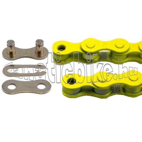 KMC Z-410 1 sebességes 1/2X1/8 110 szem lánc sárga + patents