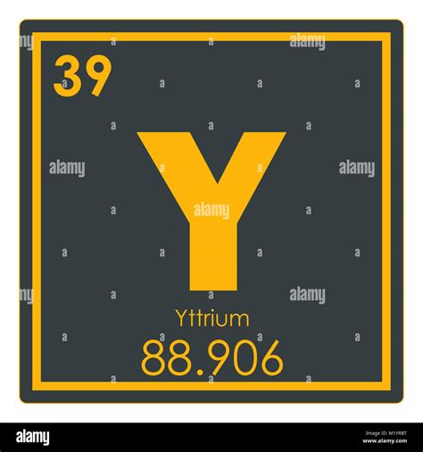 Yttrium chemical element periodic table science symbol Stock Photo - Alamy