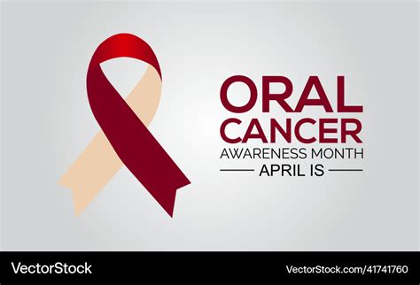 Oral Cancer Awareness Month Health Royalty Free Vector Image