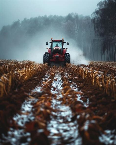 Premium Photo A Farmer Plowing Field Background