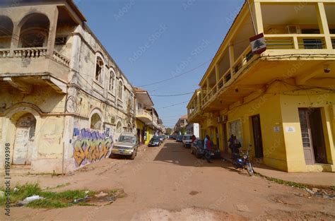 View of streets of the capital city of Guinea Bissau - city of Bissau ...