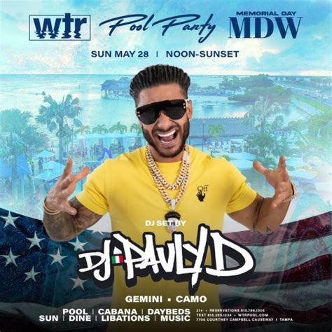 Pool Party W Pauly D Mdw Dj Set Wtr Pool