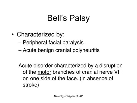 Ppt Bells Palsy Powerpoint Presentation Free Download Id3778049