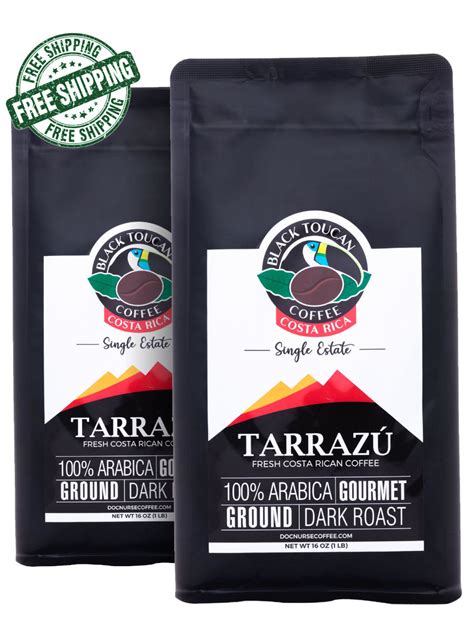 2 Pack TARRAZU Ground Coffee Dark Roast 1 Lb BlackToucan Coffee