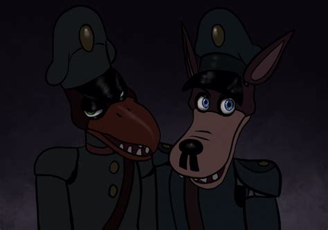 Fnaf Animatronic Von Vulture And Adolf Wolf Glitch By Nutty Nutzis On