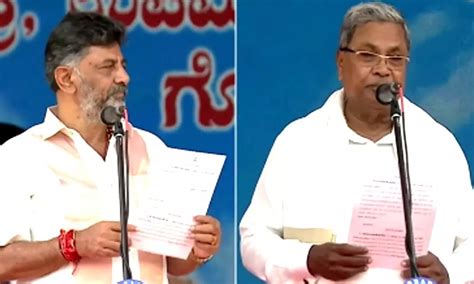 Siddaramaiah, Shivakumar take oath as new Karnataka CM, Deputy CM