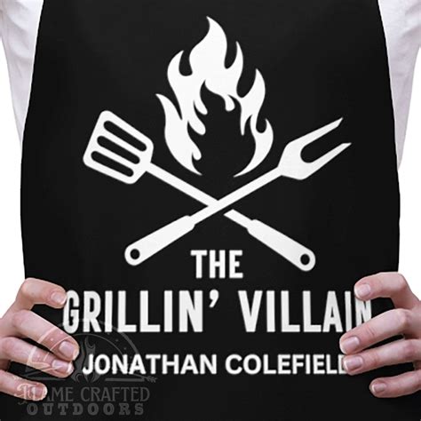 The Grillin Villain Bbq Apron Dad Gifts Funny Aprons For Men