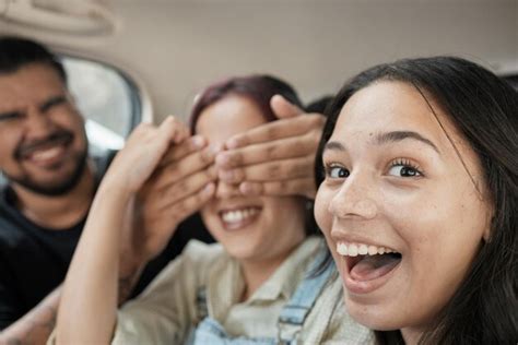 Premium Photo Car Travel And Friends Selfie By Happy Smile And Fun