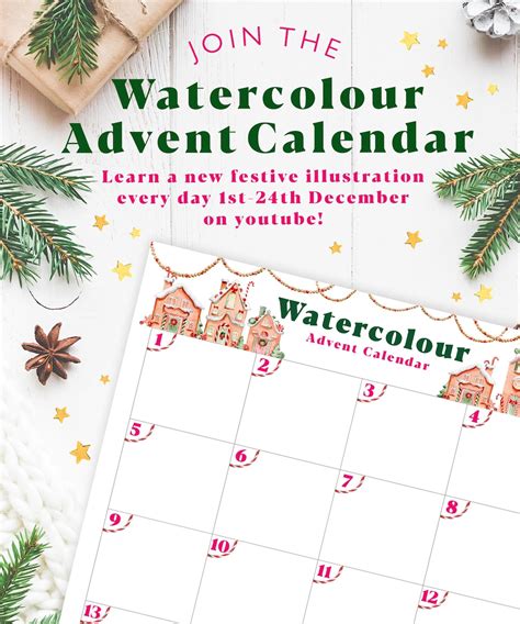 Watercolour Advent Calendar Paint Your Own Advent Calendar