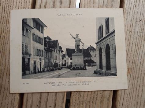 Alte Bild Photo Karte Altdorf Wilhelm Tell Denkmal 1900 Kaufen