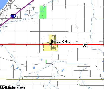 Three Oaks .org Map