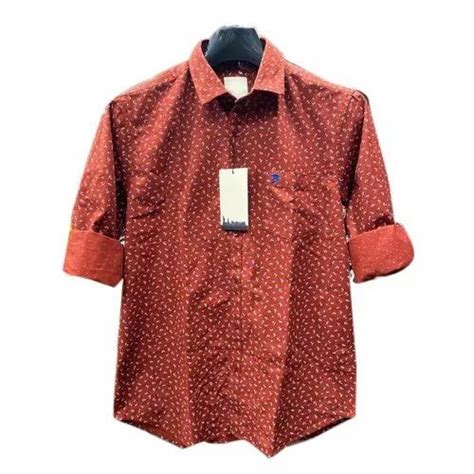 Cotton Collar Neck Mens Full Sleeves Printed Shirt At Rs 425 In Hyderabad