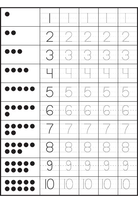 Number Practice Sheets