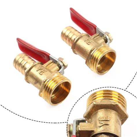 Pcs Brass Air Ball Valve Shut Off Switch G Male To Hose Barb