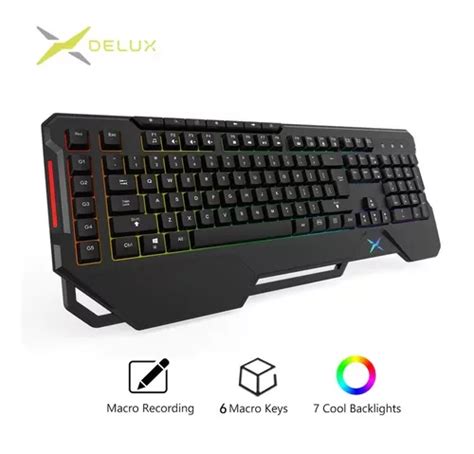 Teclado Gaming Delux K Usb Led Rgb Macro Keys Mercadolibre