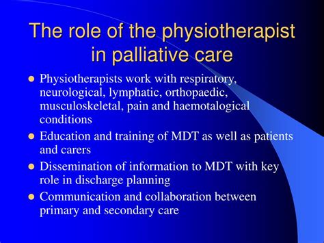 Ppt Role Of Physiotherapy In The Rehabilitation Of Palliative Care