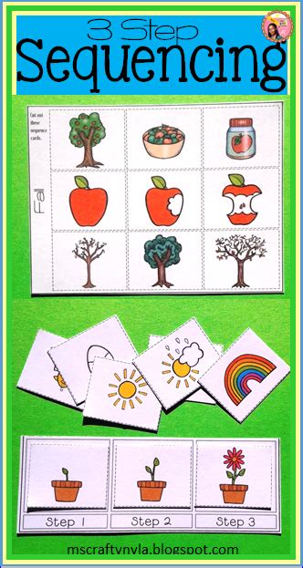 Sequence Cards For Step Sequencing Sequencing Activities