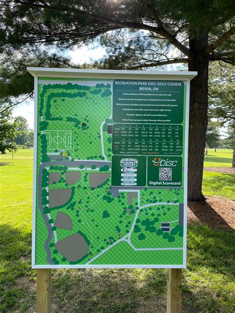 Recreation Park Bryan Oh Udisc Disc Golf Course Directory