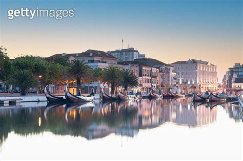 View Of The Main Channel Of The Ria De Aveiro In Portugal With The