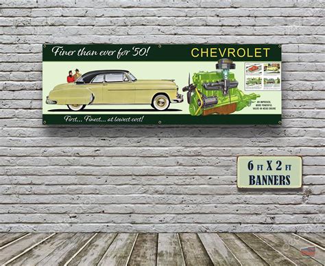 1950 2DR CHEVY BELAIR DEALER BANNER - Coupe Custom Accessories