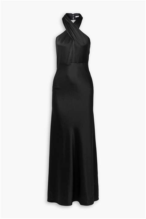 Veronica Beard Alberta Halterneck Satin Maxi Dress The Outnet