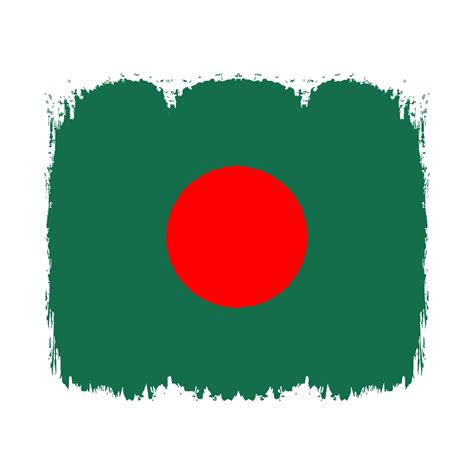 Bangladesh Flag With Brush Strokes Vector Illustration Bangladesh Flag