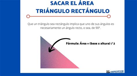 Cómo sacar el ÁREA de un TRIÁNGULO rectángulo con VÍDEO y EJERCICIOS