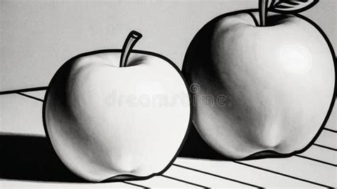 Coloring Page - Apple, Coloring Book Style, Stock Illustration - Illustration of plant, fresh ...