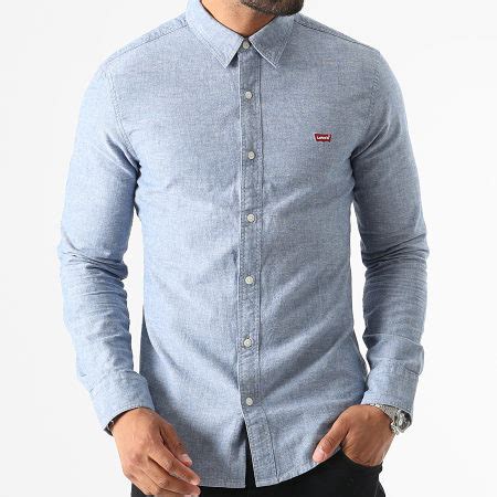 Levi s Chemise Manches Longues 86625 Bleu Clair Chiné