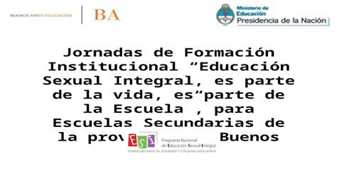 Presentacion De La Ley De Educacion Sexual Integral Ppt Powerpoint