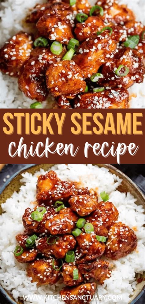 Crispy Sesame Chicken With A Sticky Asian Sauce Nicky S Kitchen Sanctuary