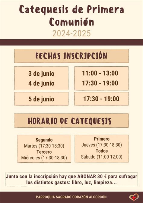 Inscripciones Catequesis De Primera Comuni N Parroquia