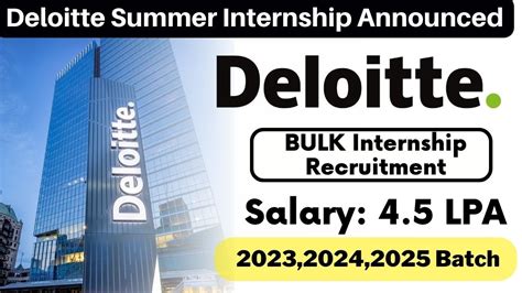 Deloitte Announced Summer Internship Batch Deloitte Jobs