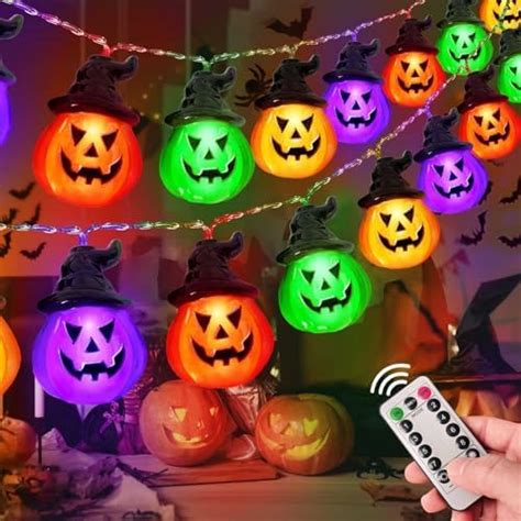 Amazon KAILEDI Halloween Lights 20 LED Pumpkin String Lights 9 8