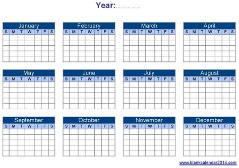 Yearly Calendar Template | calendar printable free | Calendar template ...