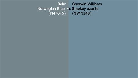 Behr Norwegian Blue N470 5 Vs Sherwin Williams Smokey Azurite Sw