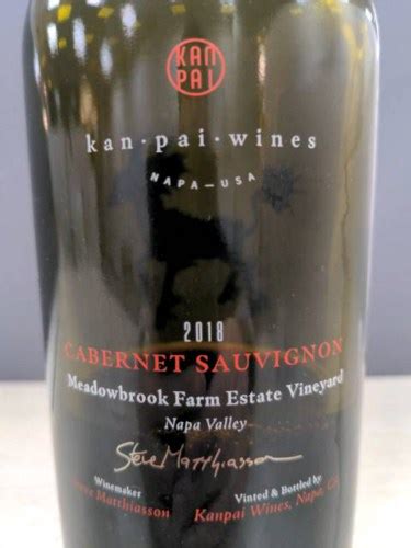 2018 Kanpai Meadowbrook Farm Estate Vineyard Cabernet Sauvignon Vivino US