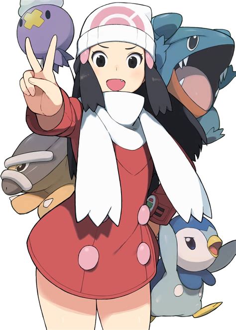 Dawn Piplup Drifloon Gible And Shieldon Pokemon And More Drawn