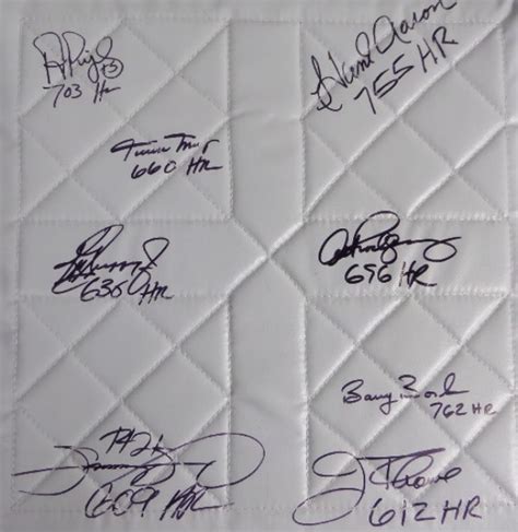 Coach S Corner 600 Home Run Hitters Multi Signed Base By 8