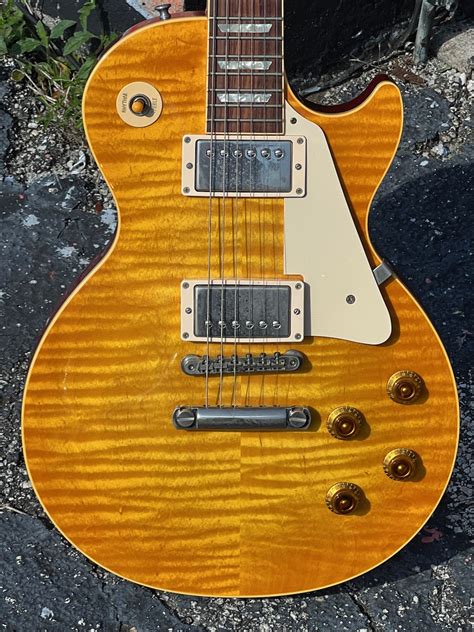 Gibson Les Paul Std R8 58 Reissue 1998 Lemonburst Finish Guitar For Sale Guitarbroker