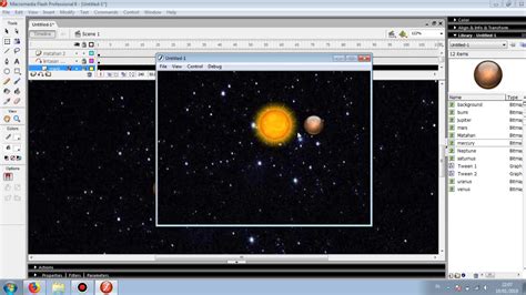 Tutorial Membuat Sistem Tata Surya Di Macromedia Flash Professional 8