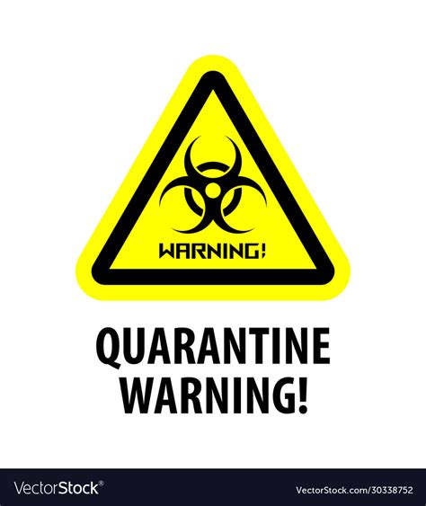 Quarantine Biohazard Sign Biological Activity Vector Image