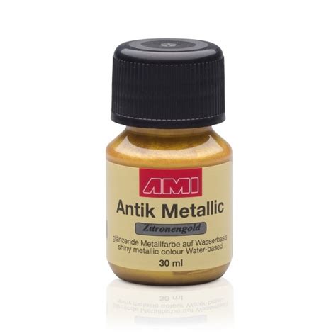 AMI Antique Metallic Verf 30ml Citroen Goud Zitronengold Regenboog