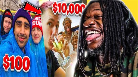 They In The Uk Bando Sidemen 10000 Vs 100 Holiday Reaction